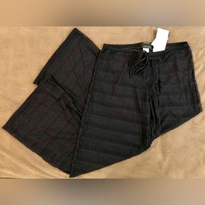NWT Jordan Taylor Black Beach-wave Cut-out Cover-up Pants - M